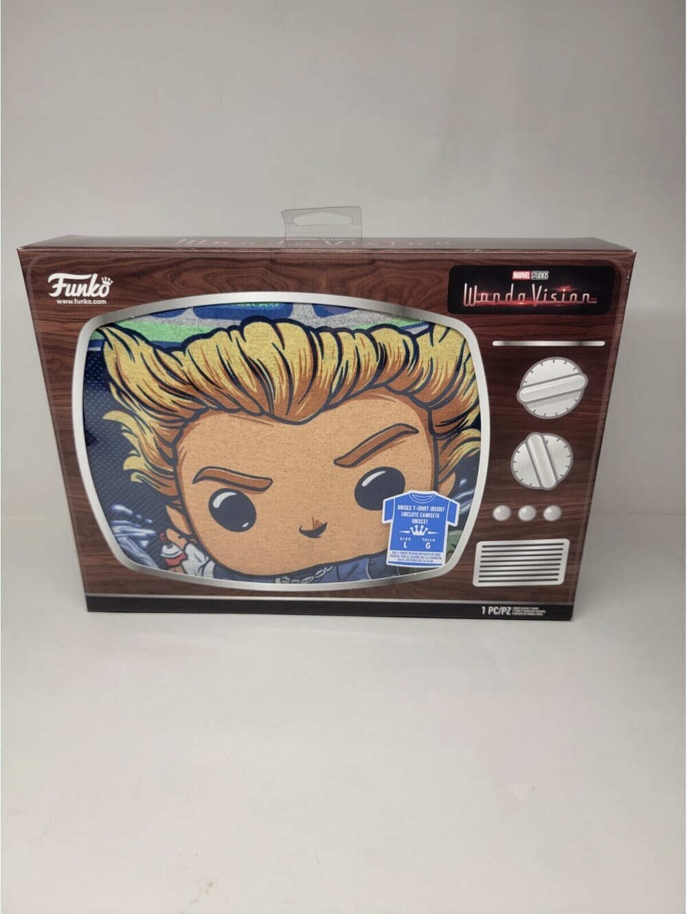 Marvel Wandavision Funko Pop gray graphic Pietro short sleeve T-Shirt L Size